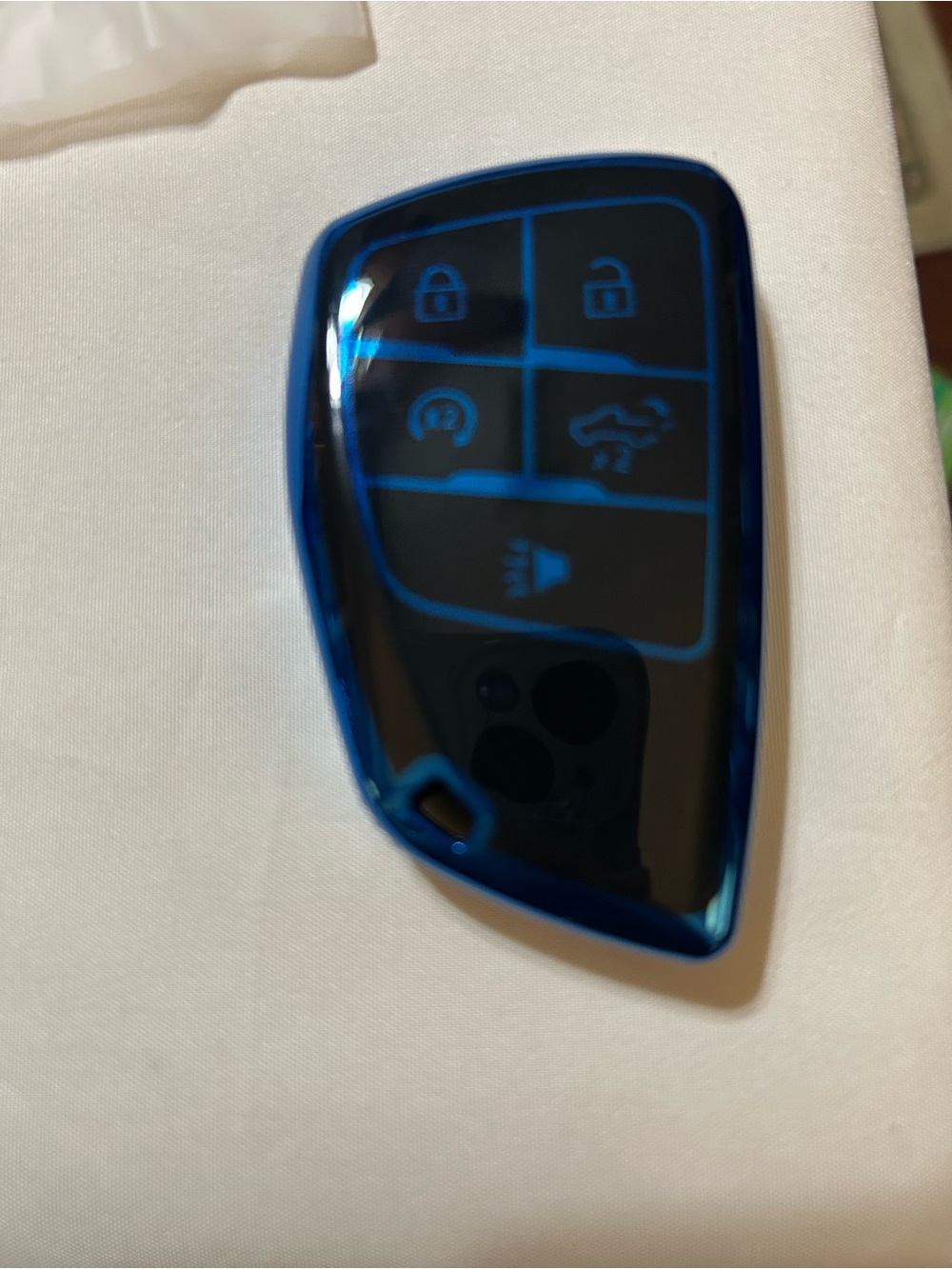 Blue Smart Key Fob Protective Cover for Car Key
